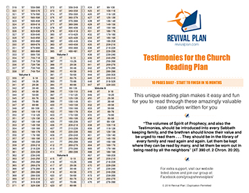 Testimonies Reading Plan
